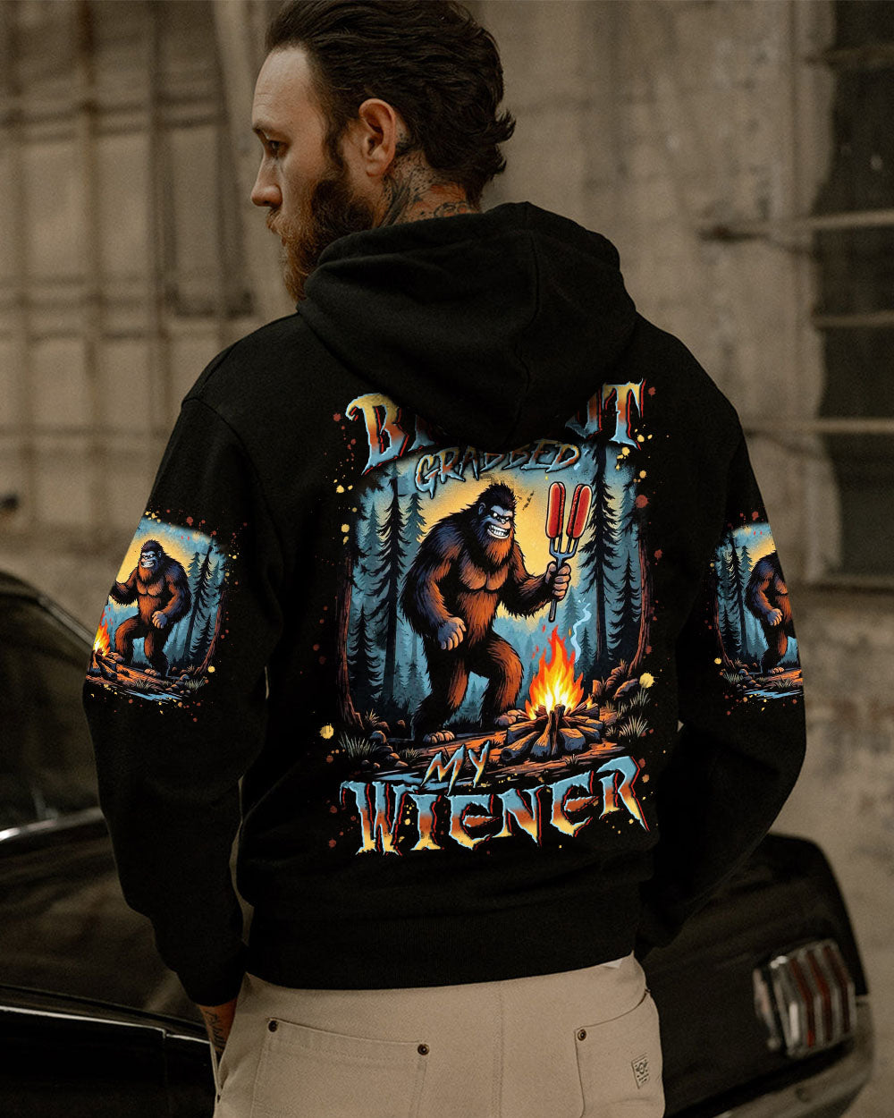 BIGFOOT GRABBED MY WIENER ALL OVER PRINT - YHLN2608253