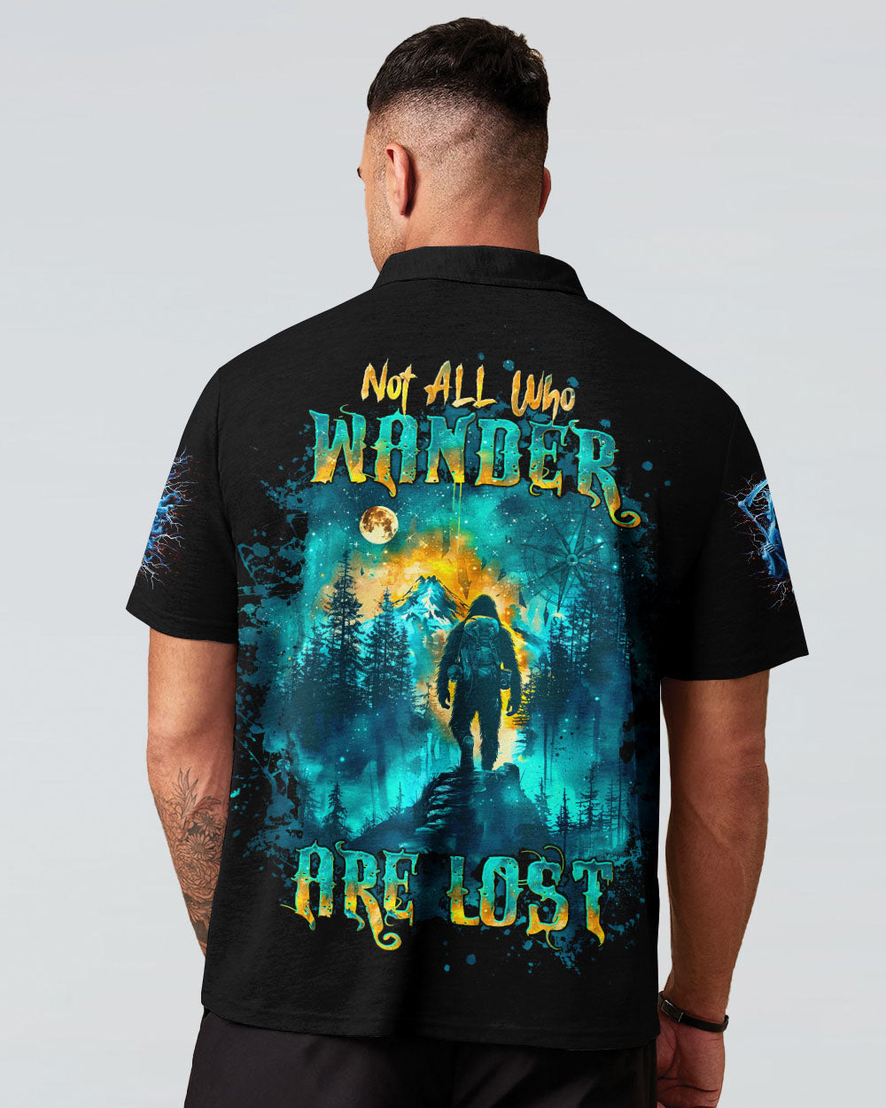 NOT ALL WHO WANDER ARE LOST BIGFOOT COMPASS ALL OVER PRINT  - TLTW0210242