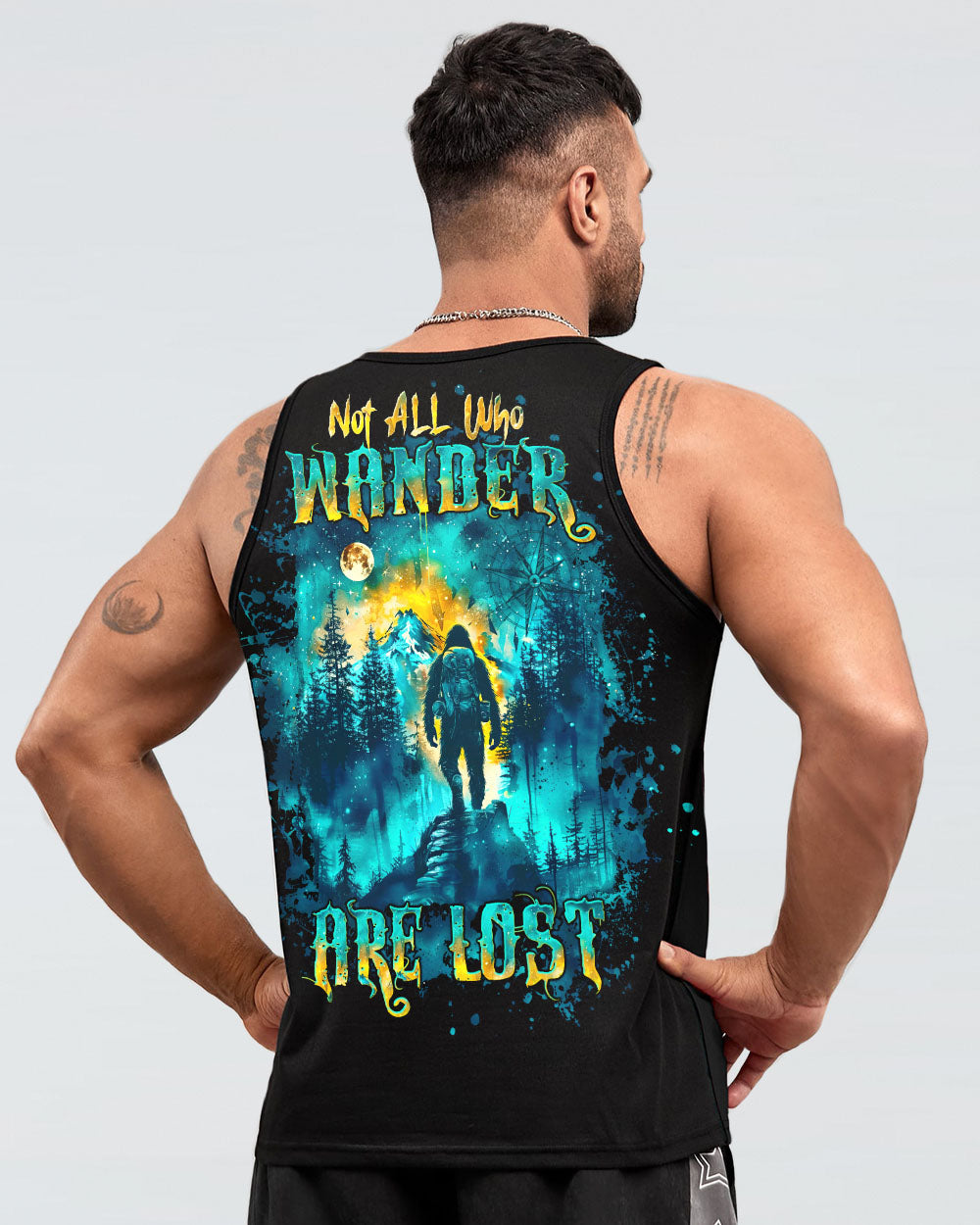 NOT ALL WHO WANDER ARE LOST BIGFOOT COMPASS ALL OVER PRINT  - TLTW0210242