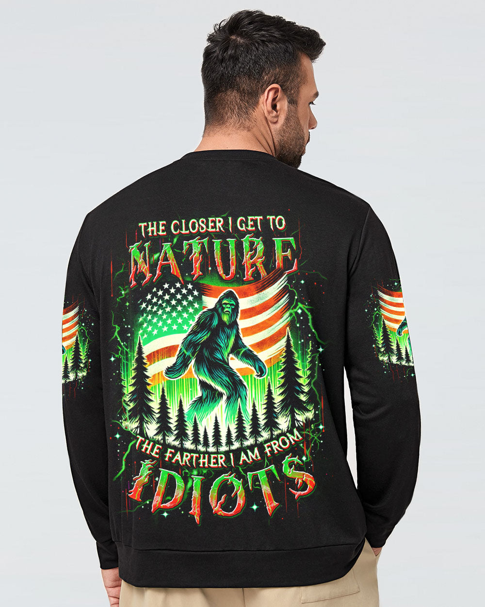 THE CLOSER I GET TO NATURE BIGFOOT  ALL OVER PRINT  - TLDU1211243