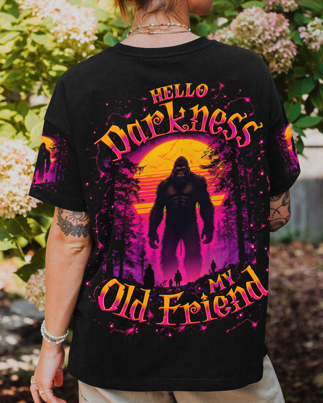 HELLO DARKNESS MY OLD FRIEND BIGFOOT ALL OVER PRINT - TLNO0311251