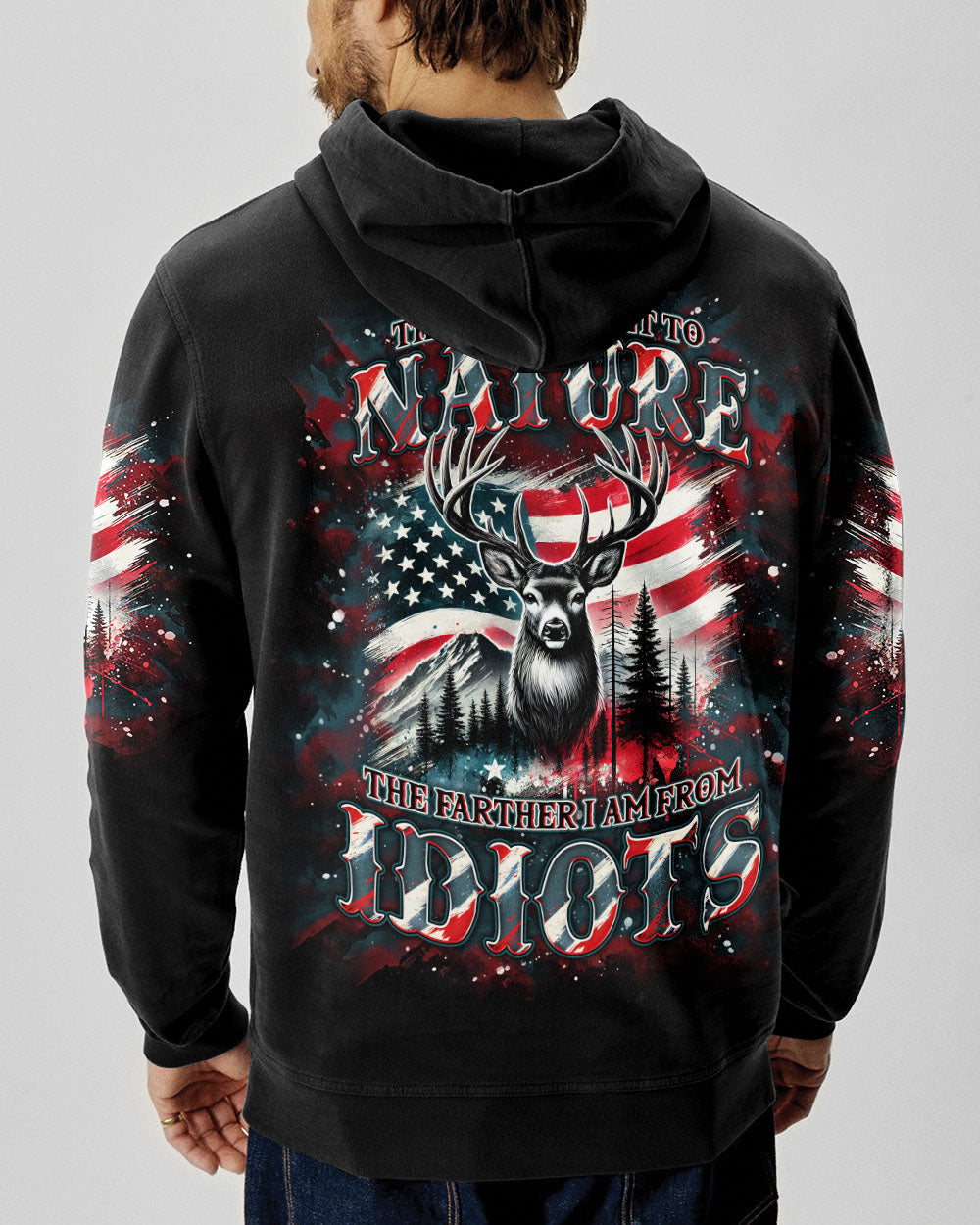 THE CLOSER I GET TO NATURE DEER ALL OVER PRINT - TLNO0702254
