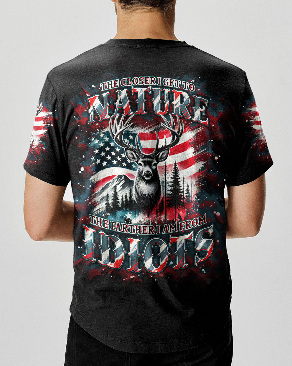 THE CLOSER I GET TO NATURE DEER ALL OVER PRINT - TLNO0702254