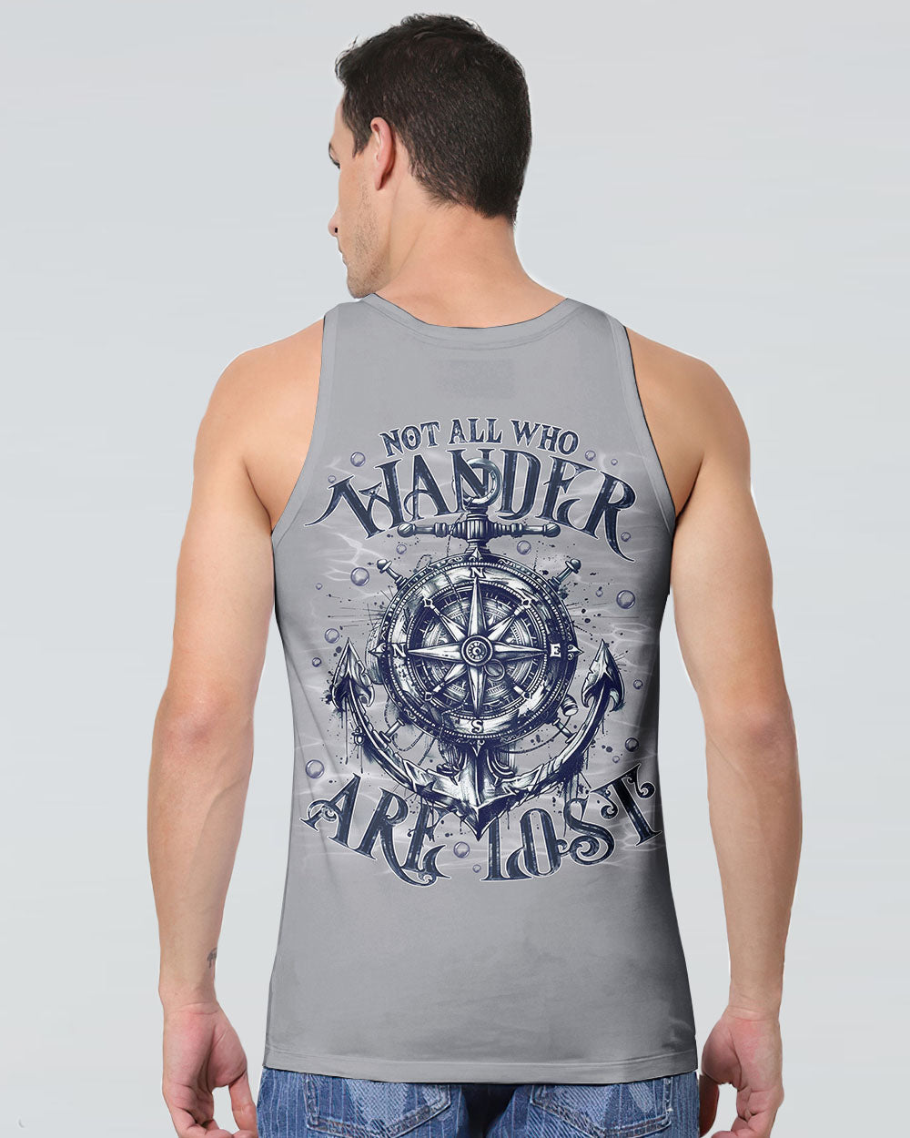 NOT ALL WHO WANDER ARE LOST COMPASS ANCHOR ALL OVER PRINT - TLNO0803251