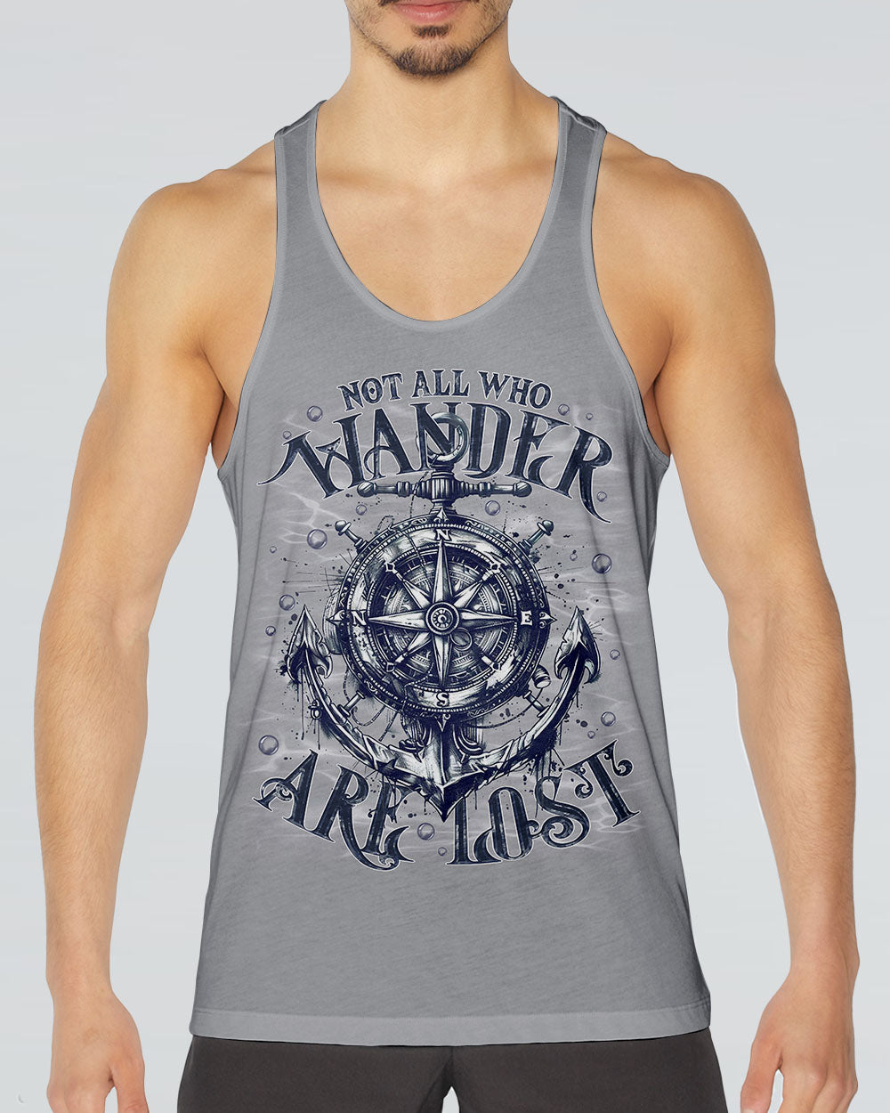 NOT ALL WHO WANDER ARE LOST COMPASS ANCHOR ALL OVER PRINT - TLNO0803251
