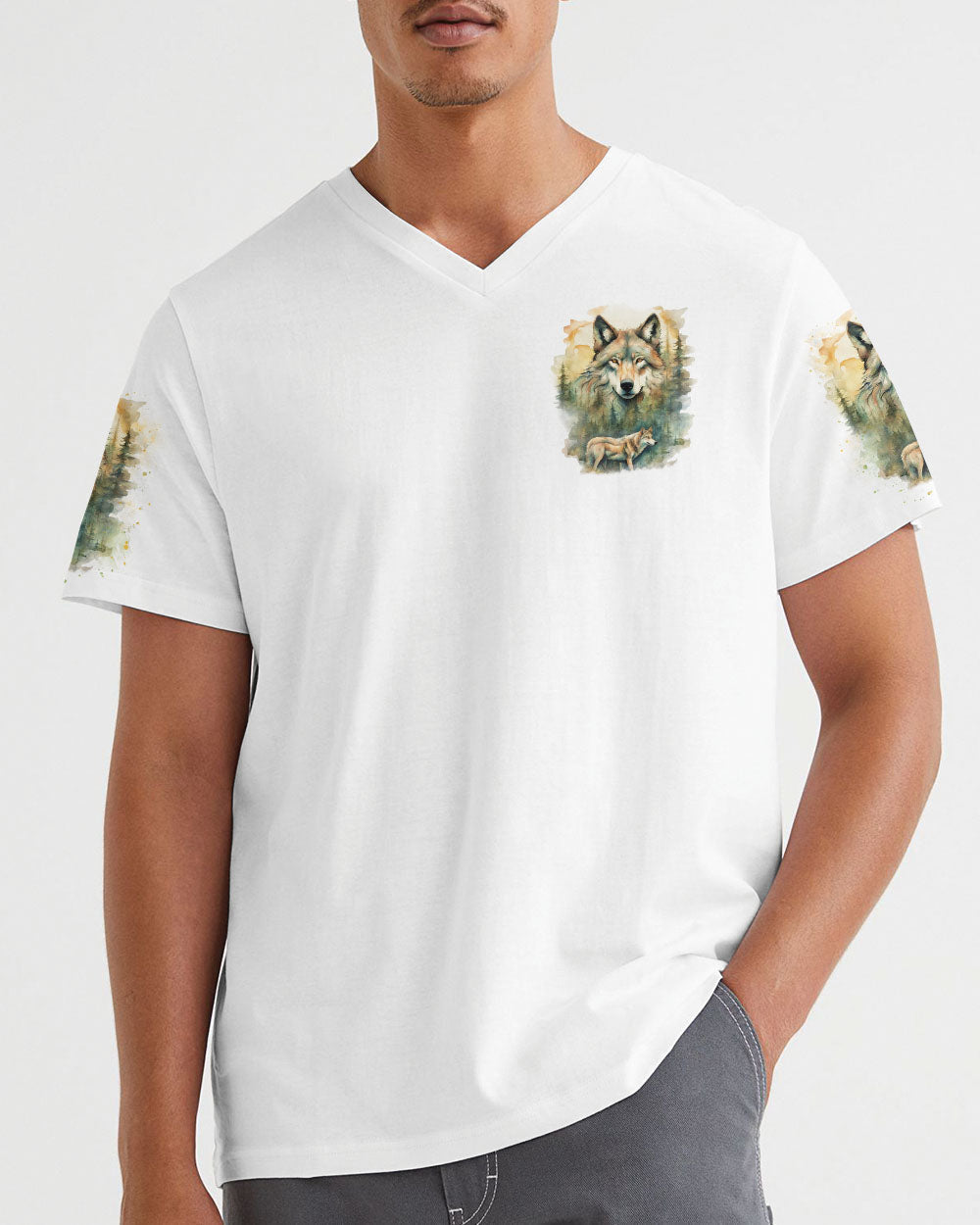 AND INTO THE FOREST I GO WOLF ALL OVER PRINT - TLNO1202251