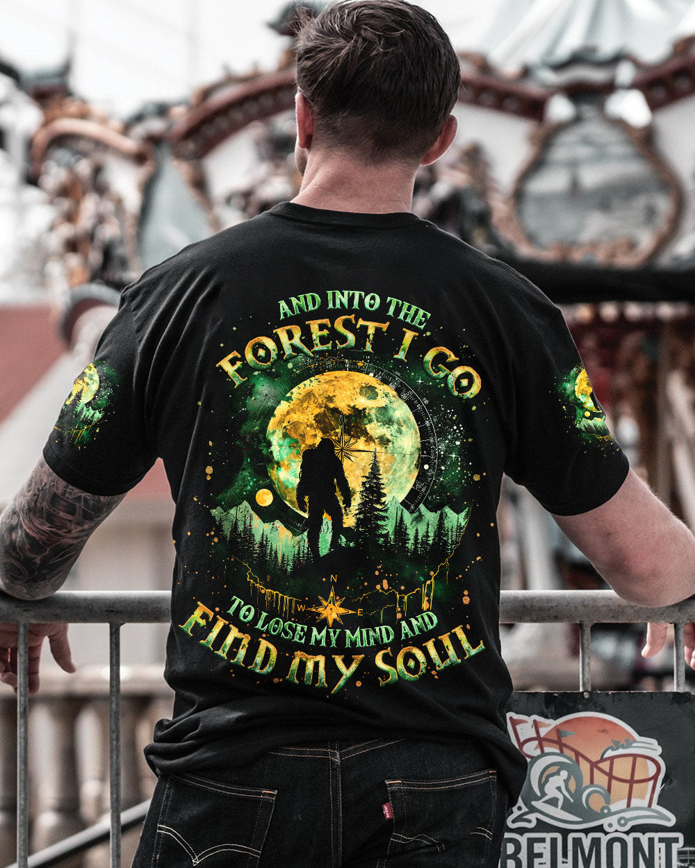 AND INTO THE FOREST I GO BIGFOOT ALL OVER PRINT - TLNO1212243