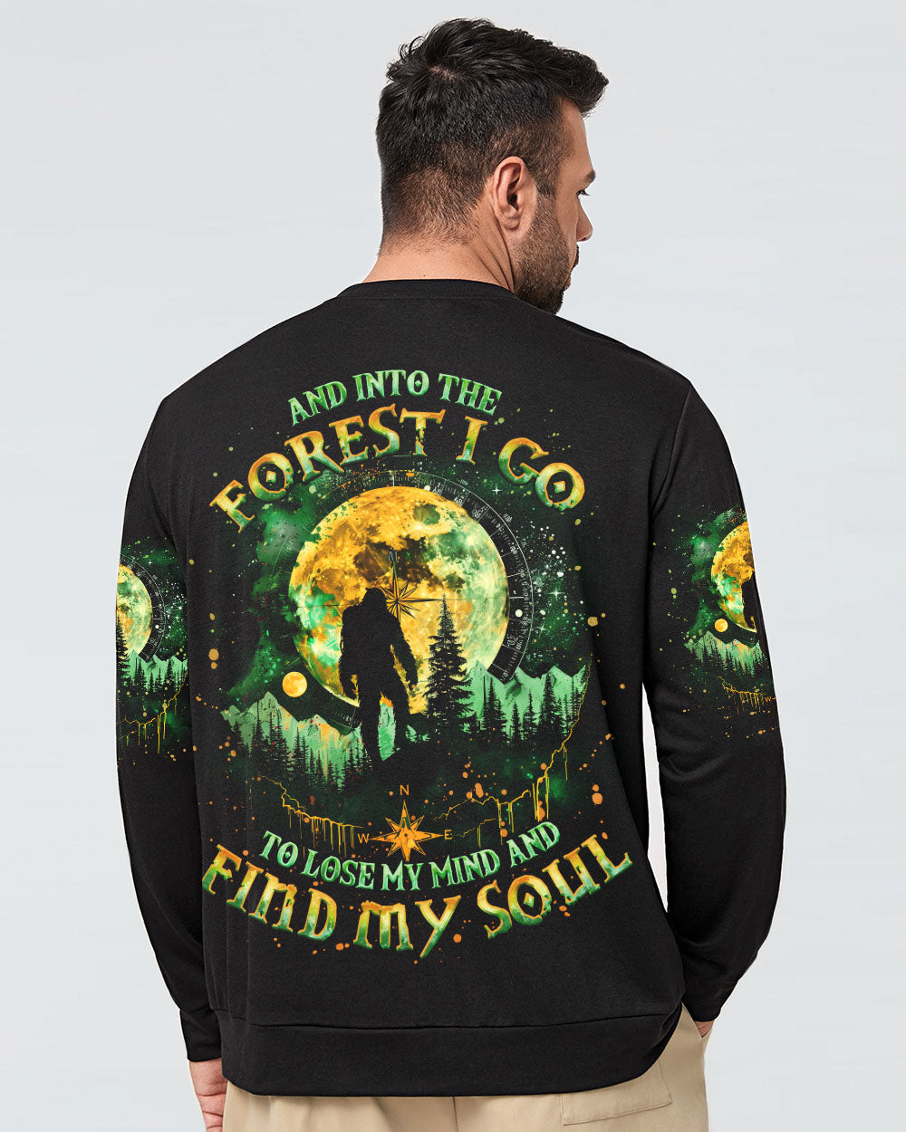 AND INTO THE FOREST I GO BIGFOOT ALL OVER PRINT - TLNO1212243