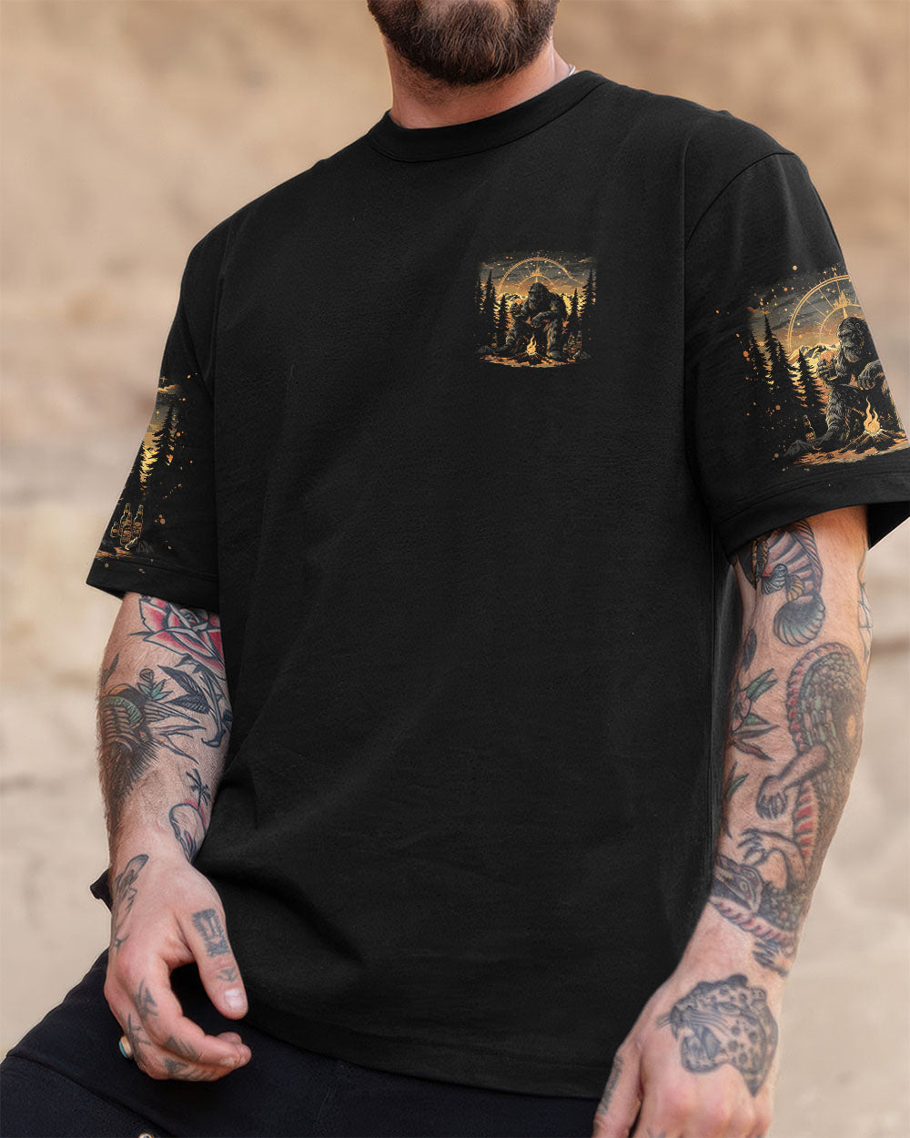 HELLO DARKNESS MY OLD FRIEND BIGFOOT ALL OVER PRINT - TLNO1510251