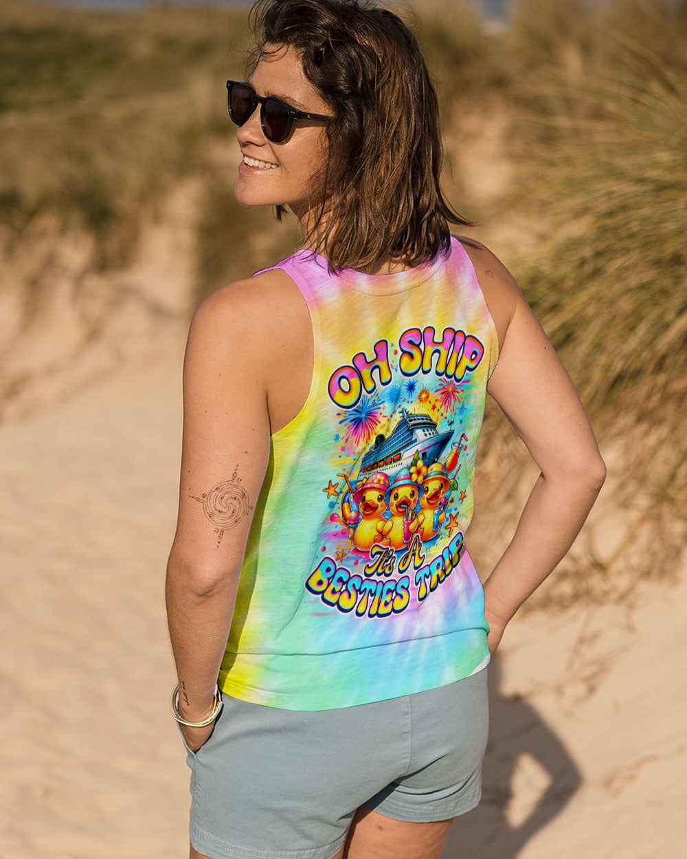 OH SHIP IT'S A BESTIES TRIP CRUISE DUCK ALL OVER PRINT - TLNO1706253