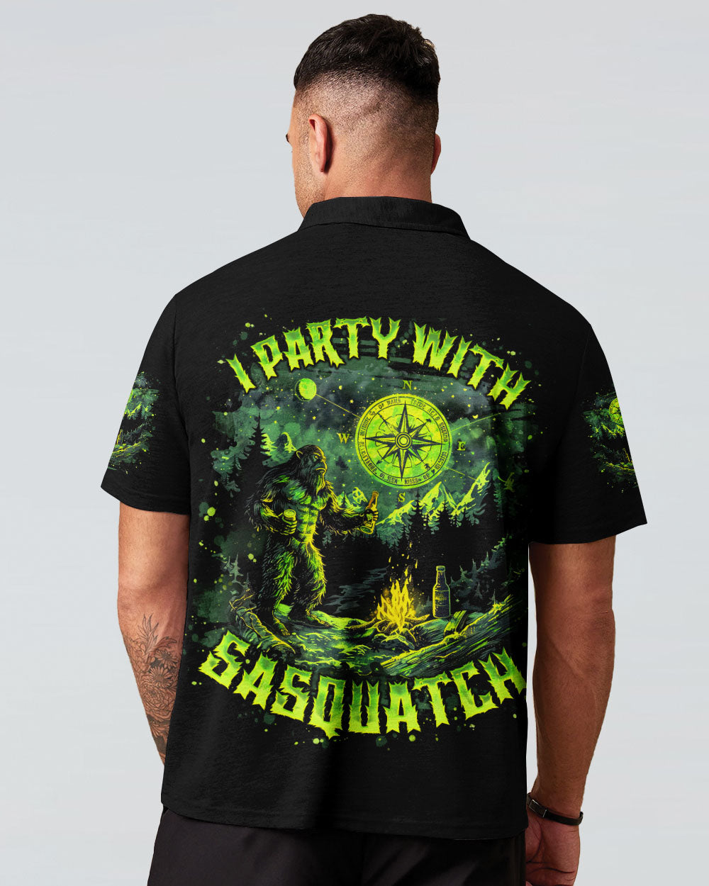 I PARTY WITH SASQUATCH BIGFOOT ALL OVER PRINT - TLNO2002252