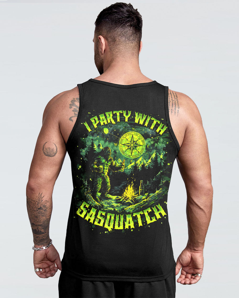 I PARTY WITH SASQUATCH BIGFOOT ALL OVER PRINT - TLNO2002252