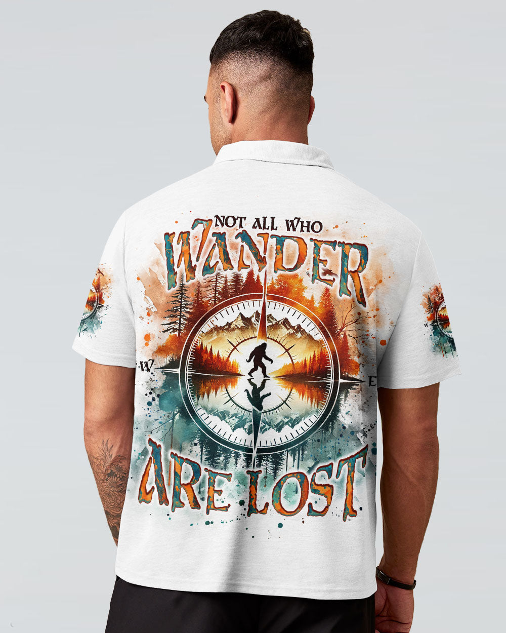 NOT ALL WHO WANDER ARE LOST BIGFOOT COMPASS ALL OVER PRINT  - TLNO2012243