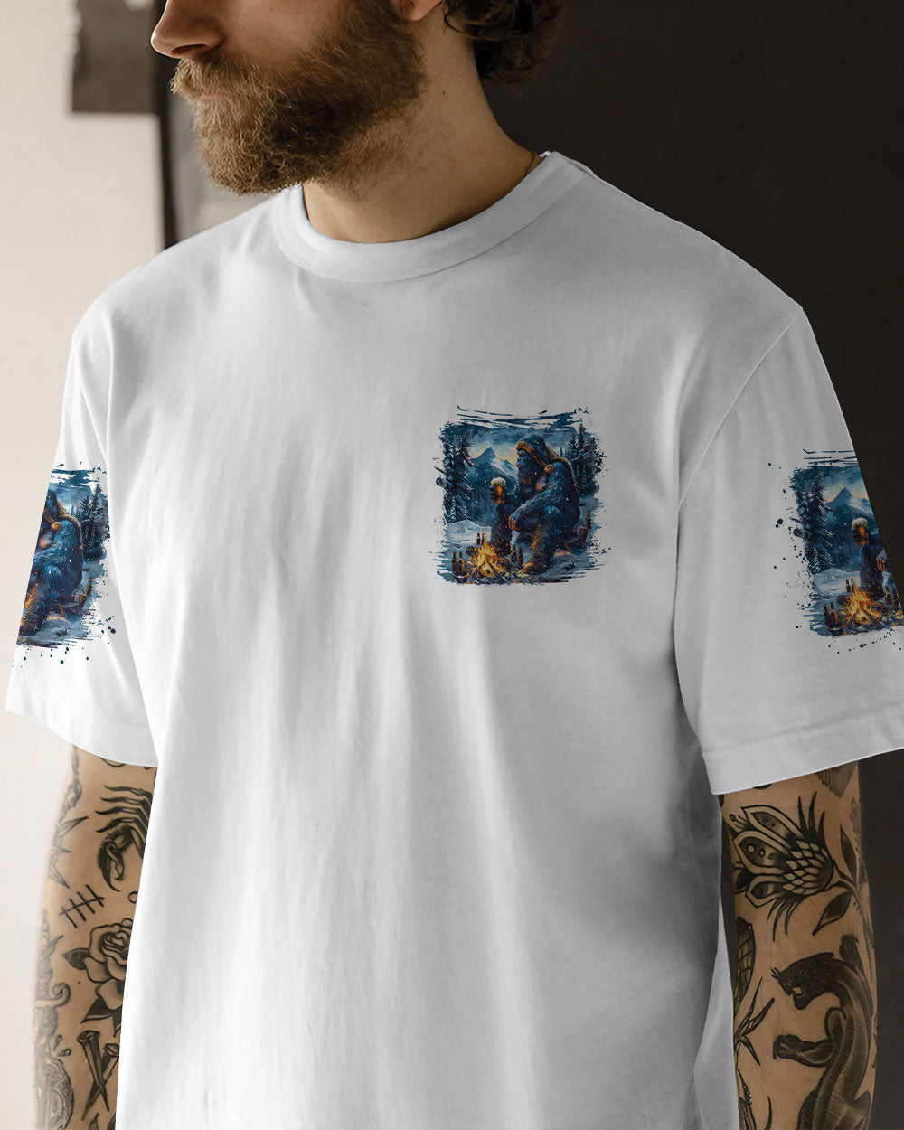 THE CLOSER I GET TO NATURE BIGFOOT ALL OVER PRINT - TLNO2210241