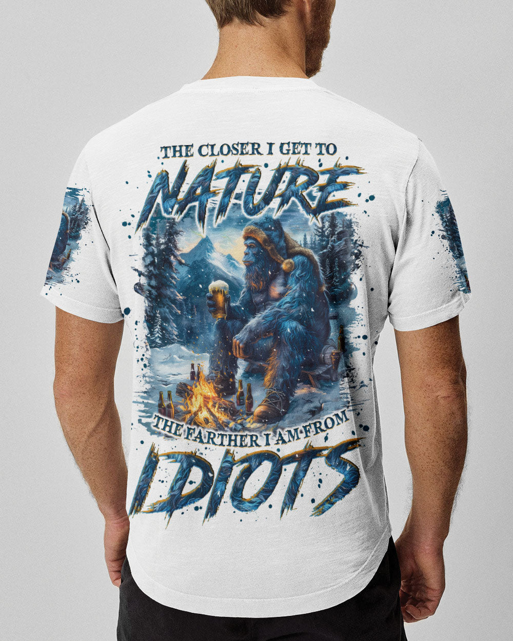 THE CLOSER I GET TO NATURE BIGFOOT ALL OVER PRINT - TLNO2210241