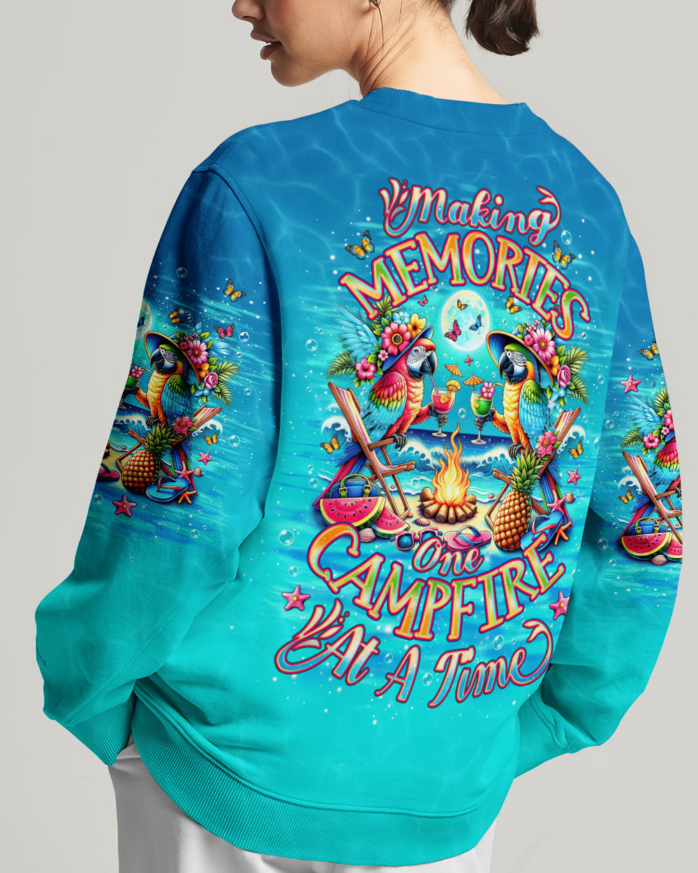 MAKING MEMORIES ONE CAMPFIRE AT A TIME PARROT ALL OVER PRINT - TLNO2305244