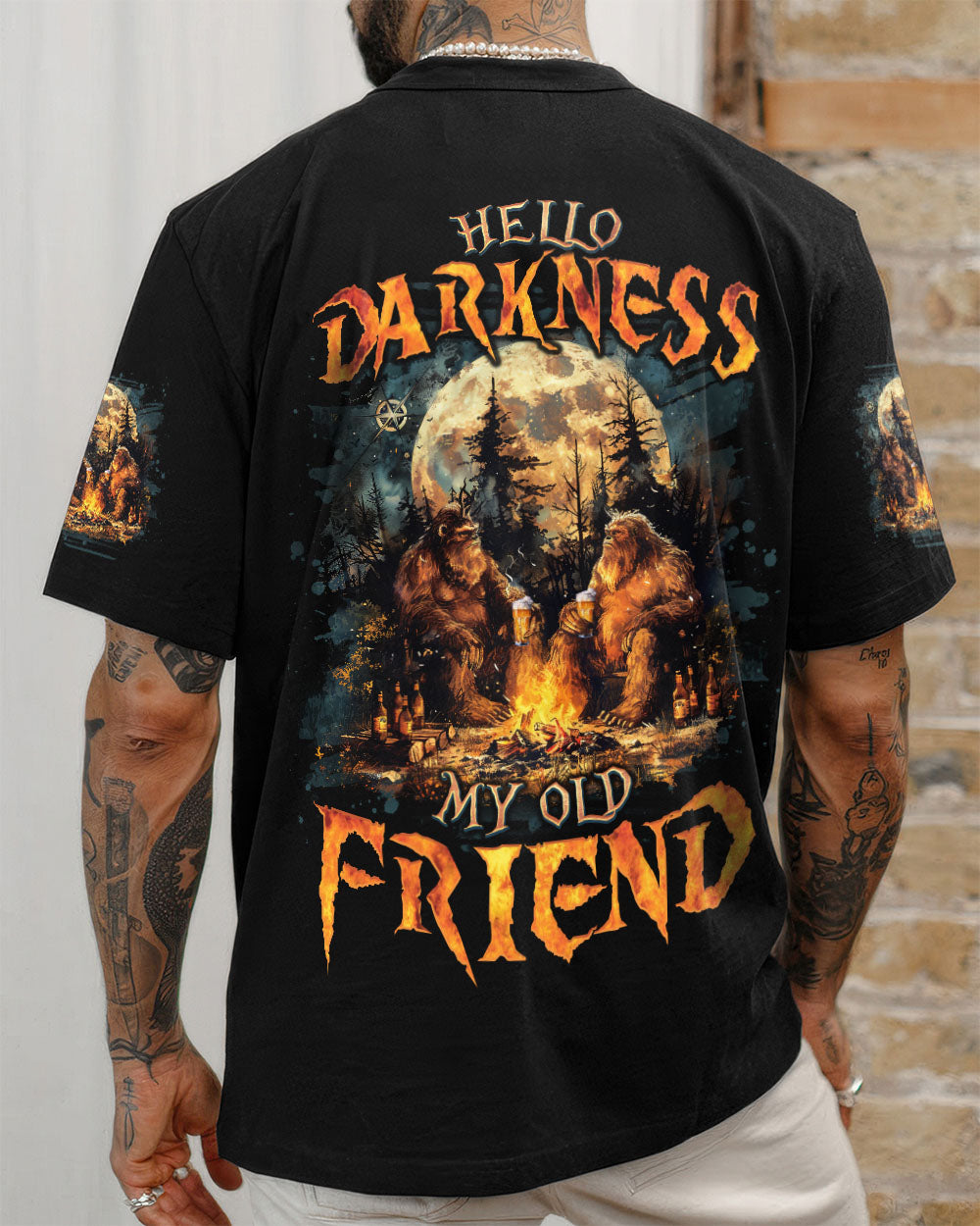 HELLO DARKNESS MY OLD FRIEND BIGFOOT ALL OVER PRINT - TLNO2410251