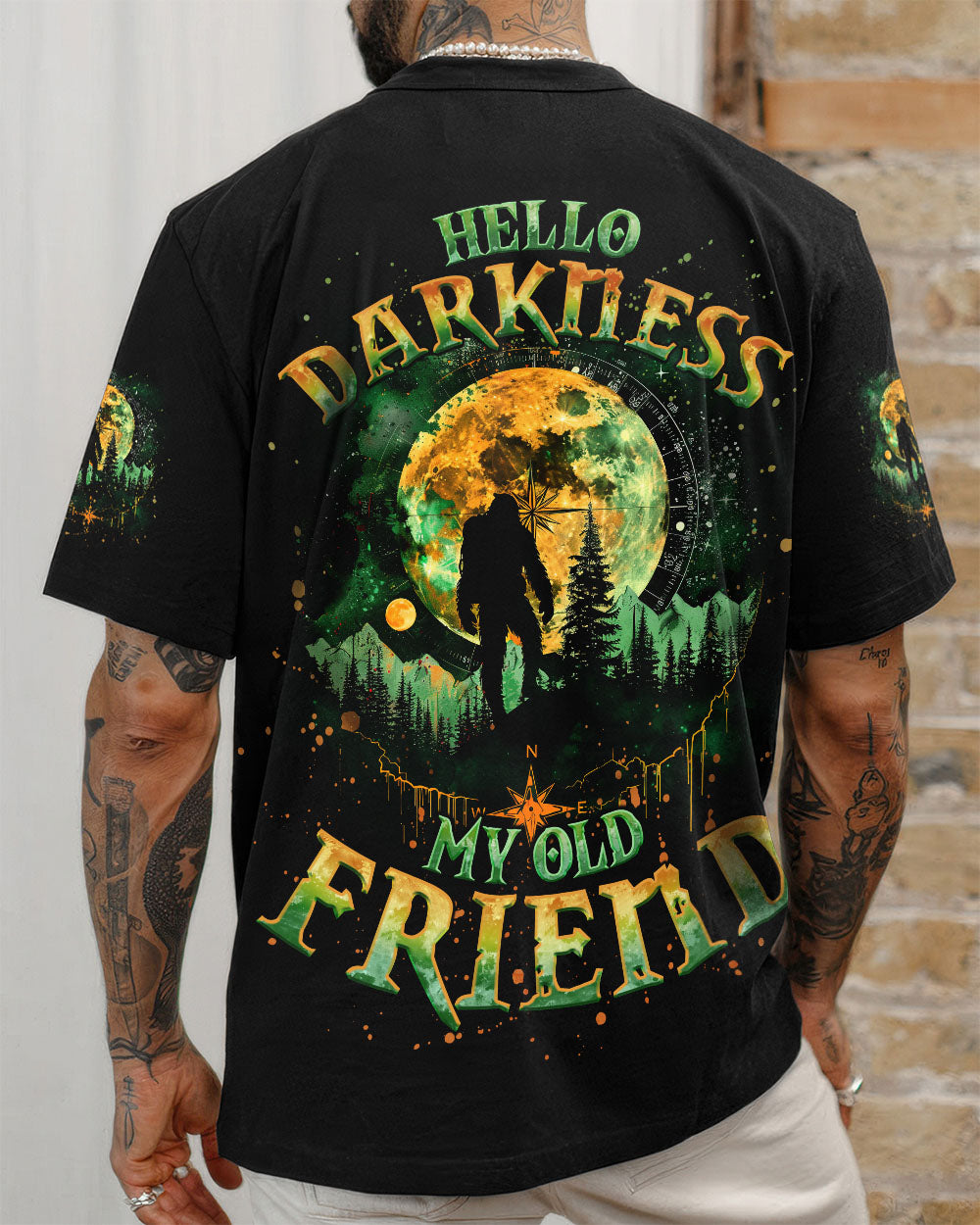 HELLO DARKNESS MY OLD FRIEND BIGFOOT ALL OVER PRINT - TLNO2910252