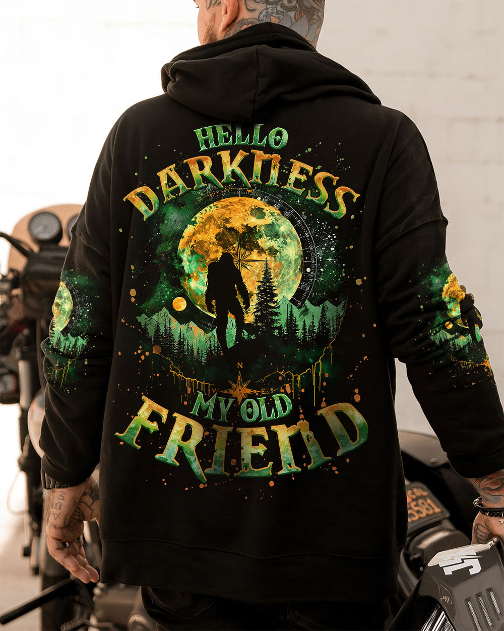 HELLO DARKNESS MY OLD FRIEND BIGFOOT ALL OVER PRINT - TLNO2910252