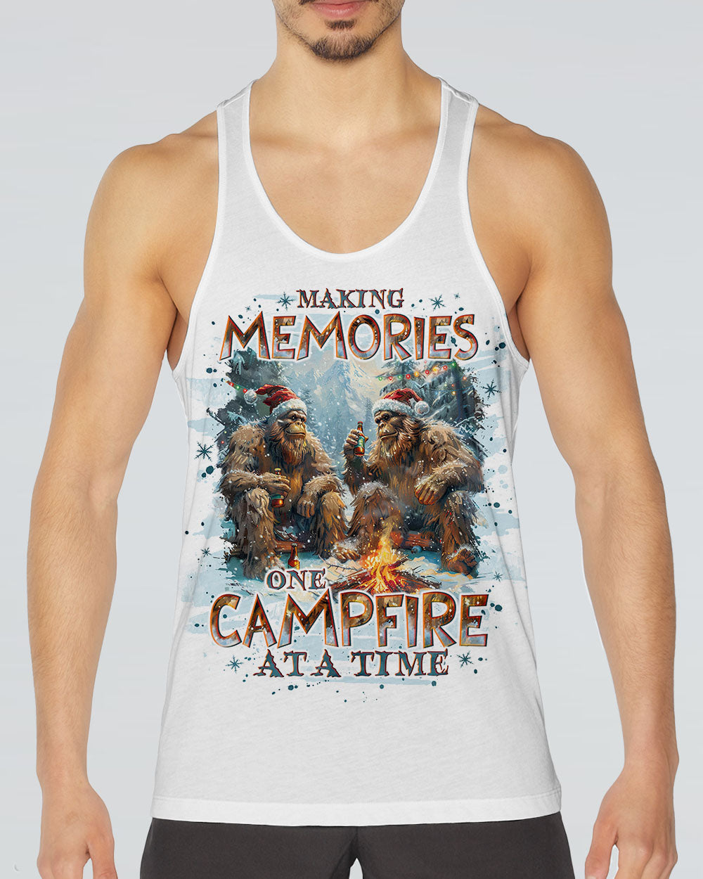 MAKING MEMORIES ONE CAMPFIRE AT A TIME BIGFOOT CHRISTMAS ALL OVER PRINT - TLNO3110244
