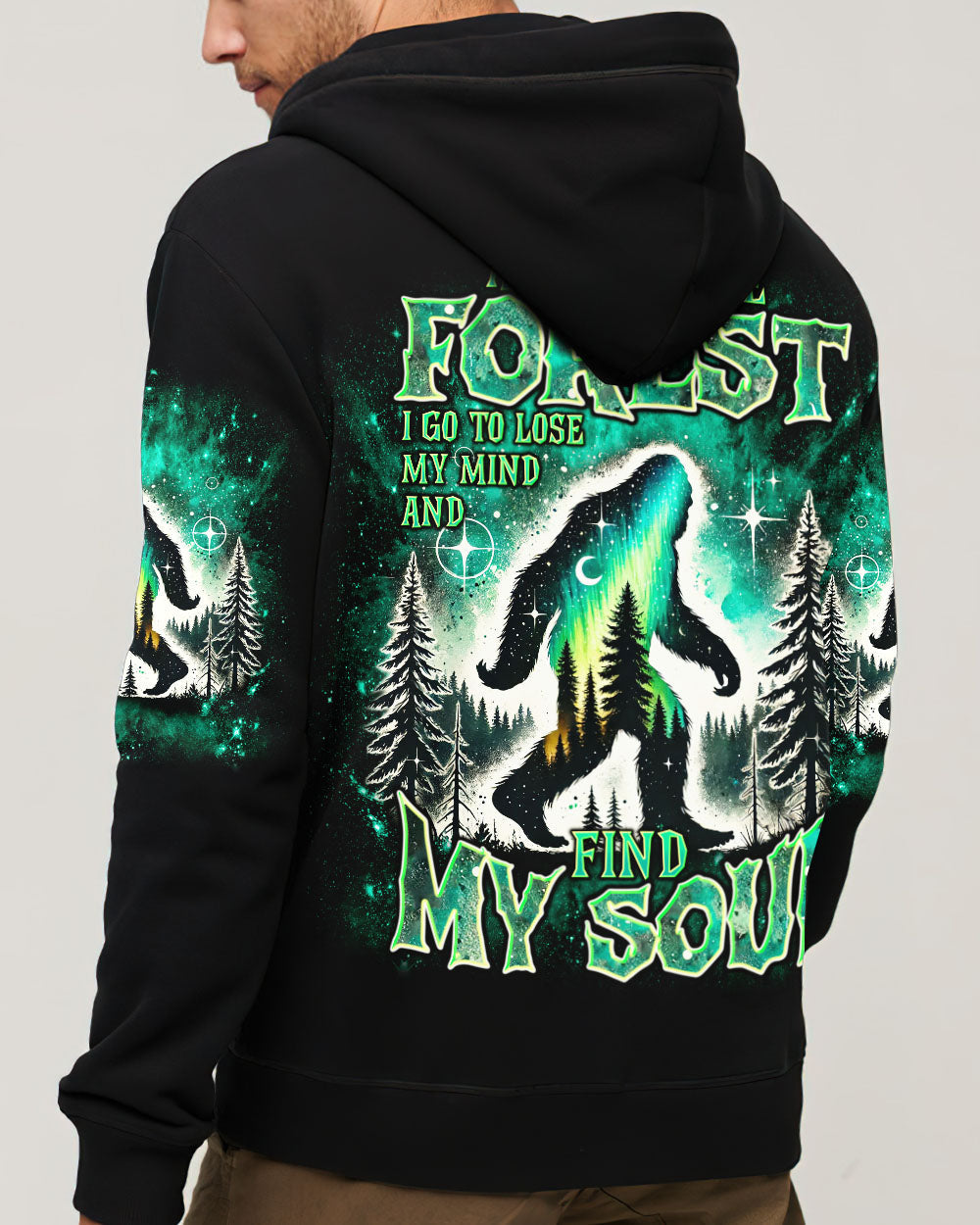 AND INTO THE FOREST I GO BIGFOOT ALL OVER PRINT - TLNT0211241