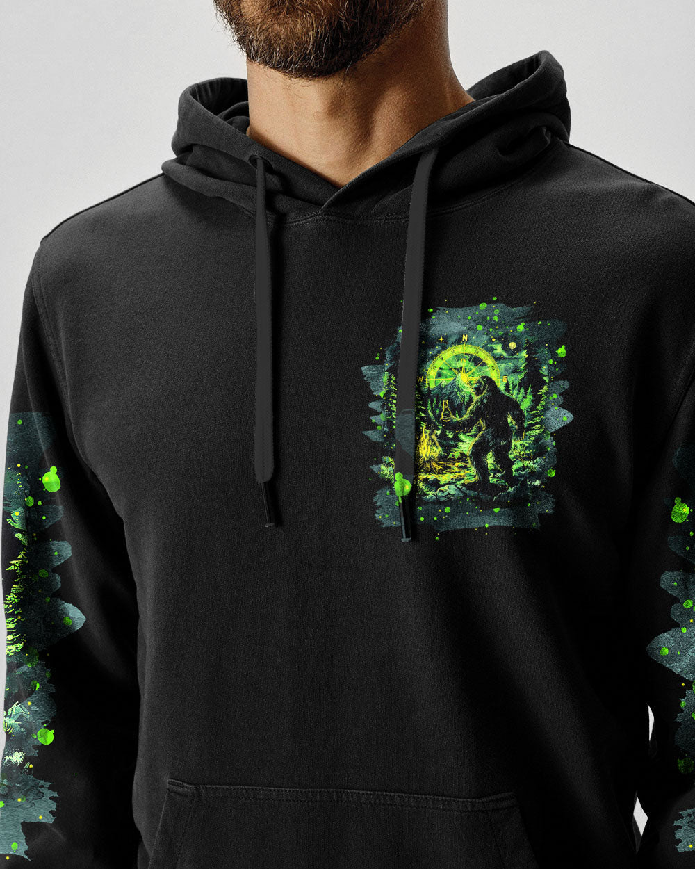 I PARTY WITH SASQUATCH BIGFOOT ALL OVER PRINT - TLNT0303251