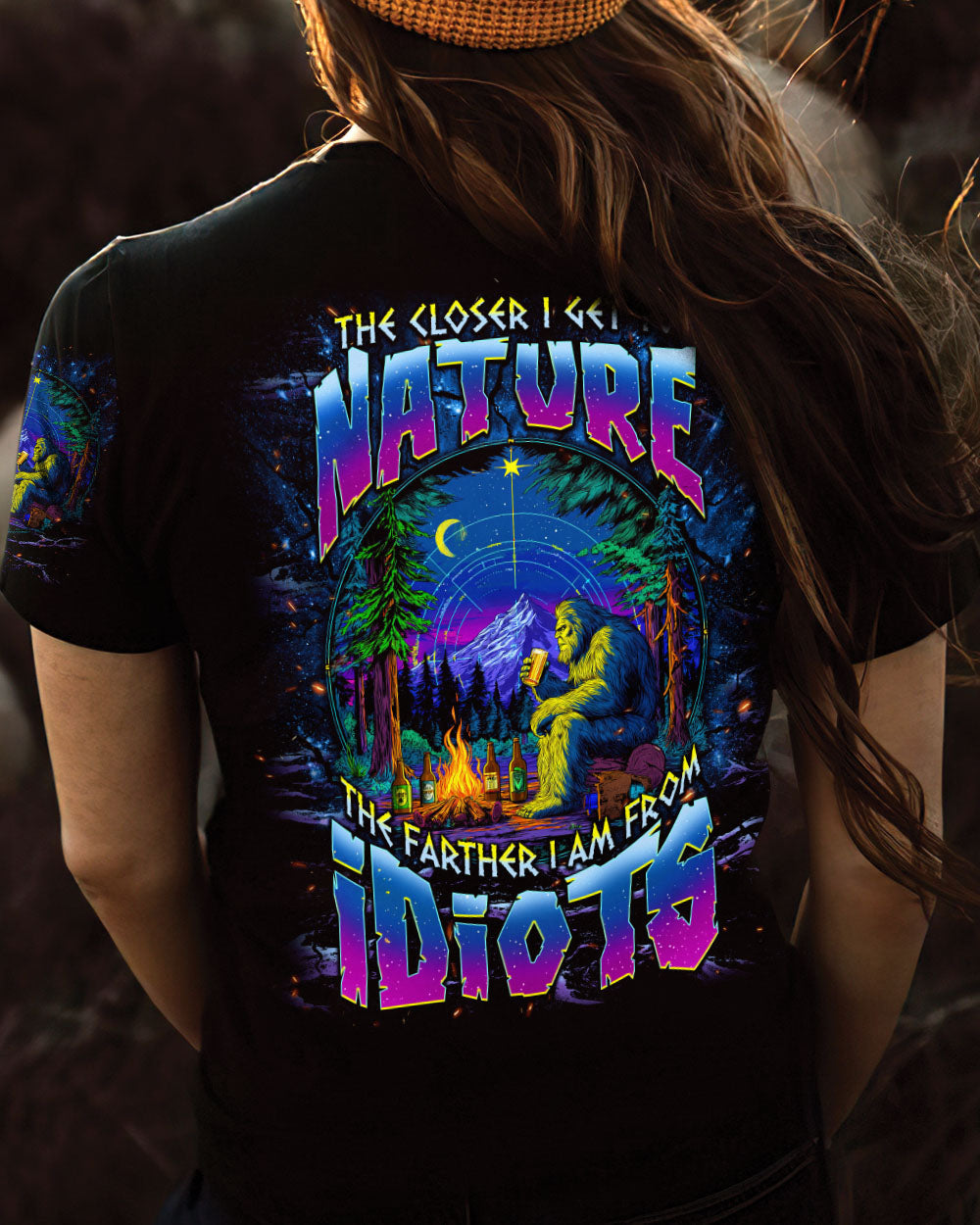 THE CLOSER I GET TO NATURE BIGFOOT ALL OVER PRINT - TLNT0409251