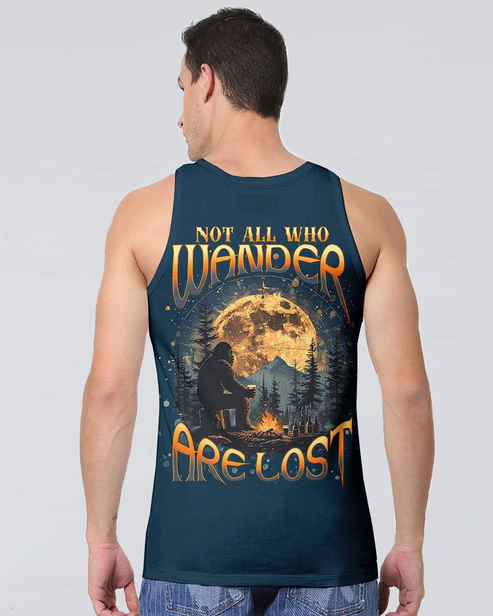 NOT ALL WHO WANDER ARE LOST BIGFOOT COMPASS ALL OVER PRINT  - TLNT0412241
