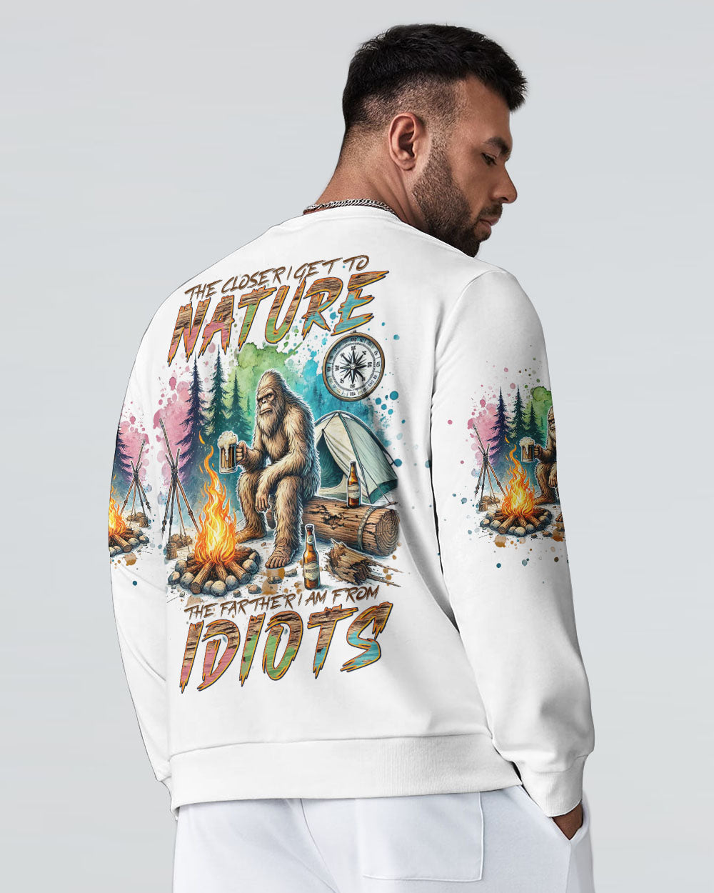 THE CLOSER I GET TO NATURE BIGFOOT ALL OVER PRINT - TLNT0508241