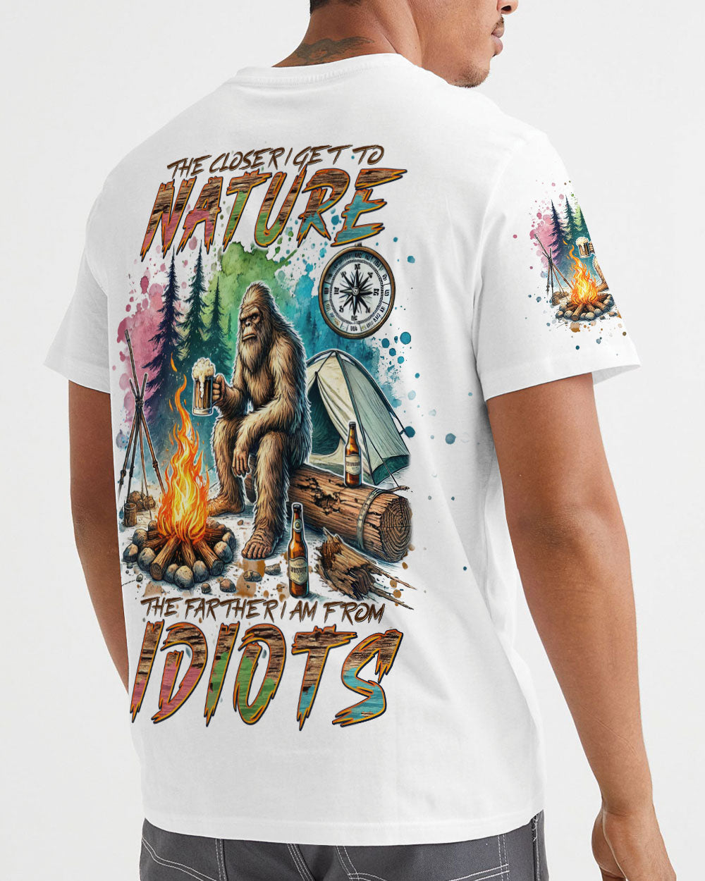 THE CLOSER I GET TO NATURE BIGFOOT ALL OVER PRINT - TLNT0508241