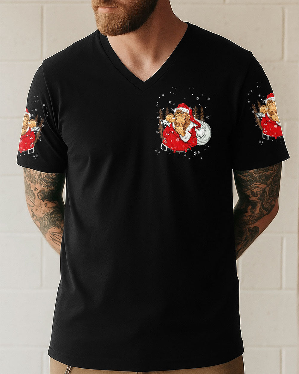 DON'T STOP BELIEVING BIGFOOT CHRISTMAS ALL OVER PRINT - TLNT0511251