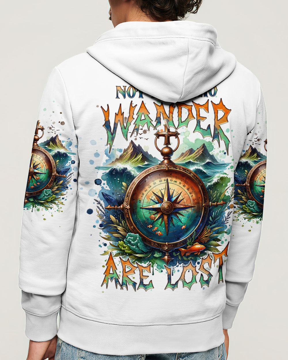 NOT ALL WHO WANDER ARE LOST COMPASS ALL OVER PRINT - TLNT0603251