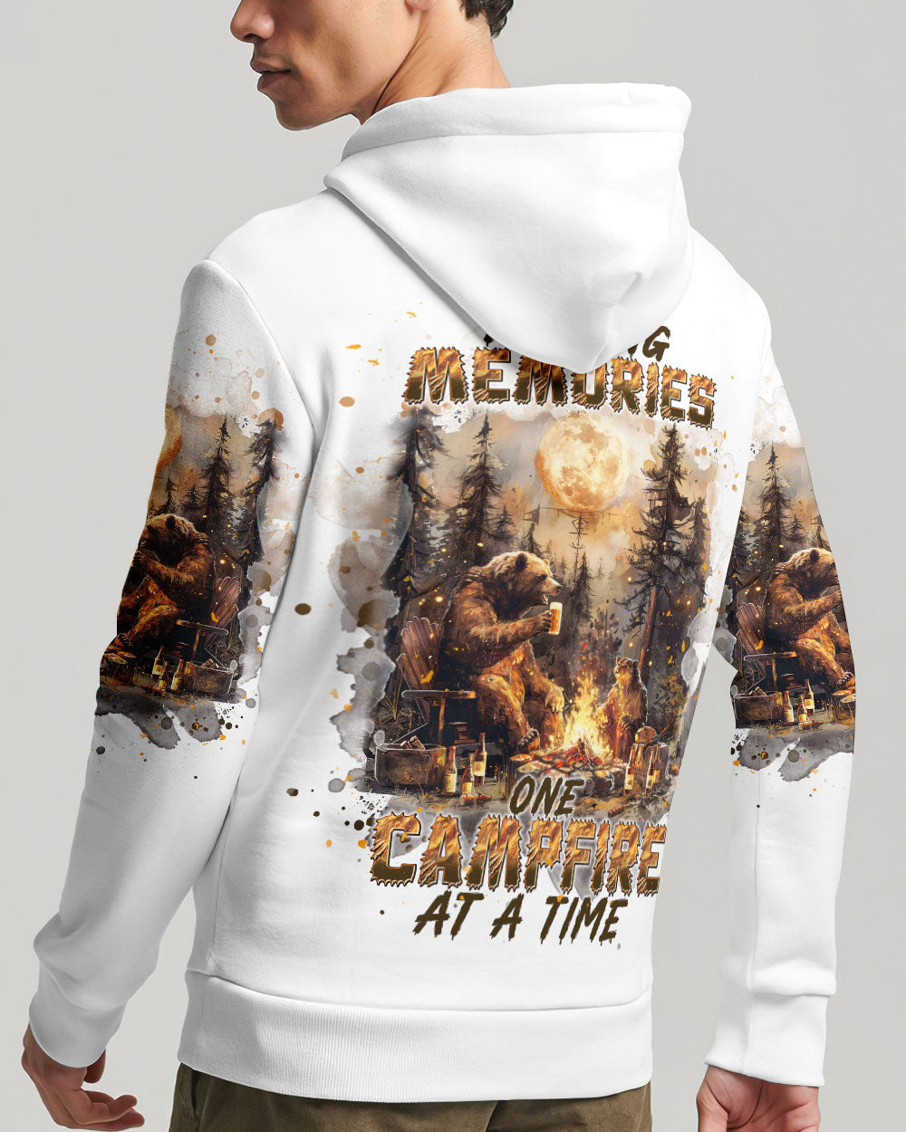 MAKING MEMORIES ONE CAMPFIRE AT A TIME BEAR ALL OVER PRINT - TLNT0609241