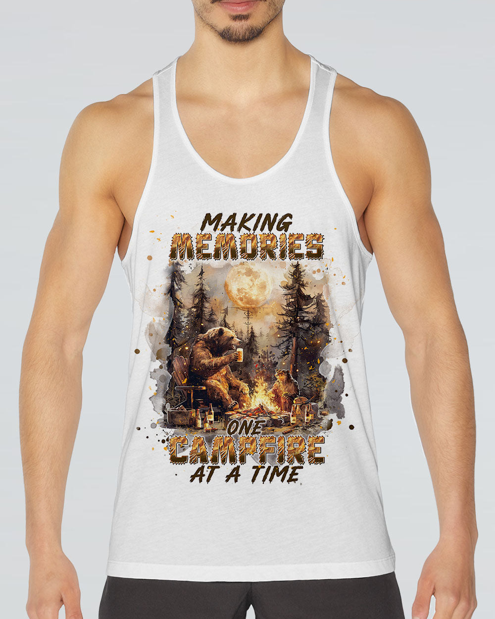 MAKING MEMORIES ONE CAMPFIRE AT A TIME BEAR ALL OVER PRINT - TLNT0609241