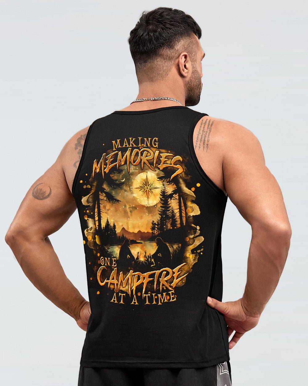MAKING MEMORIES ONE CAMPFIRE AT A TIME BIGFOOT ALL OVER PRINT - TLNT0701254