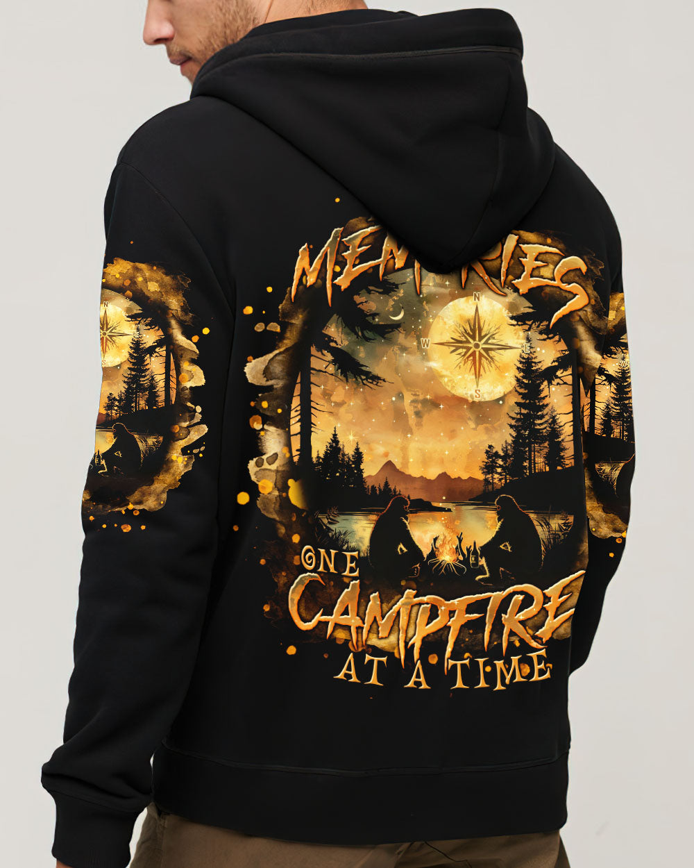 MAKING MEMORIES ONE CAMPFIRE AT A TIME BIGFOOT ALL OVER PRINT - TLNT0701254