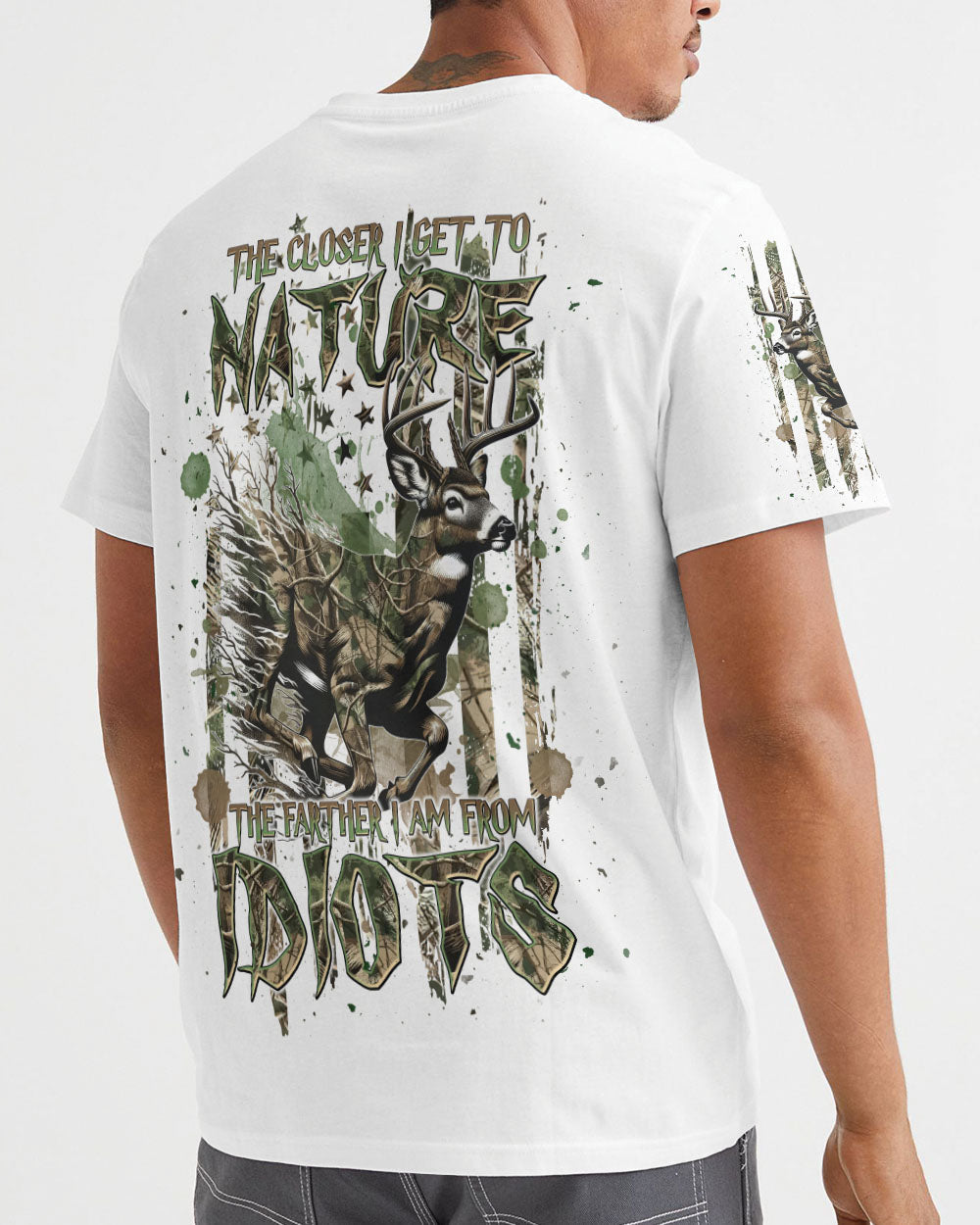 THE CLOSER I GET TO NATURE DEER HUNTING ALL OVER PRINT - TLNT0909241