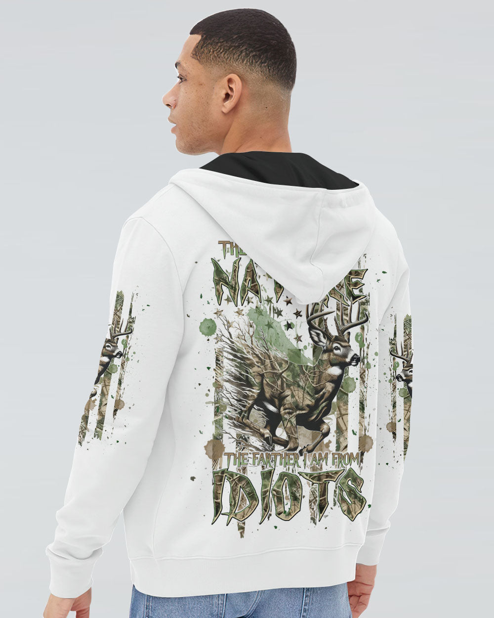 THE CLOSER I GET TO NATURE DEER HUNTING ALL OVER PRINT - TLNT0909241
