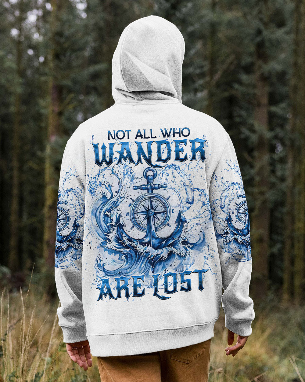 NOT ALL WHO WANDER ARE LOST ANCHOR COMPASS ALL OVER PRINT - TLNT1002254
