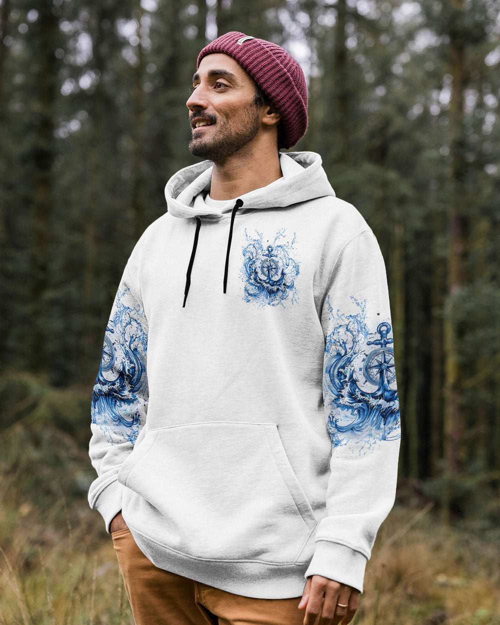 NOT ALL WHO WANDER ARE LOST ANCHOR COMPASS ALL OVER PRINT - TLNT1002254