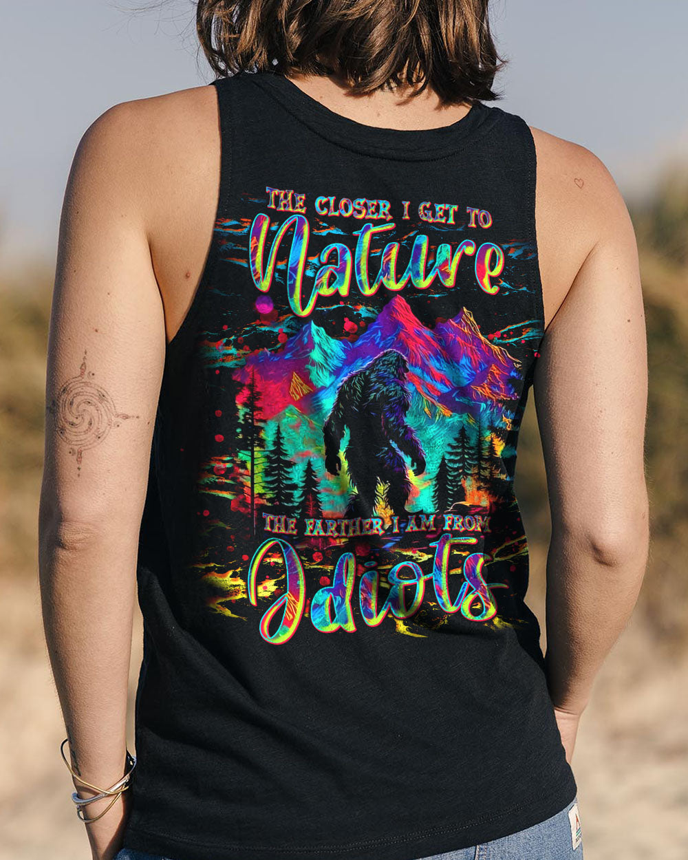 THE CLOSER I GET TO NATURE COLORFUL BIGFOOT ALL OVER PRINT -  TLNT1211244