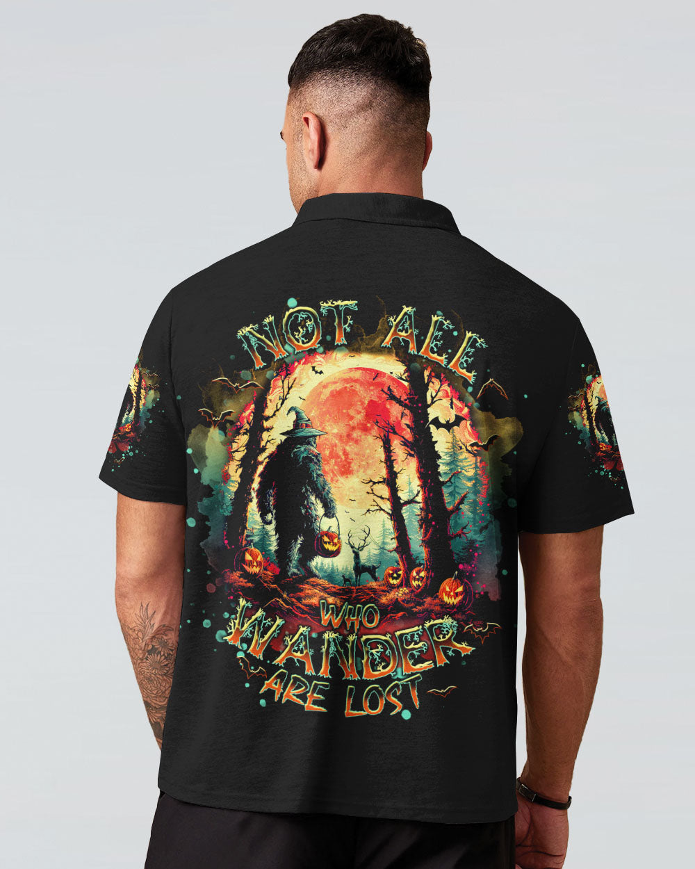 NOT ALL WHO WANDER ARE LOST BIGFOOT HALLOWEEN ALL OVER PRINT - TLNT1309241