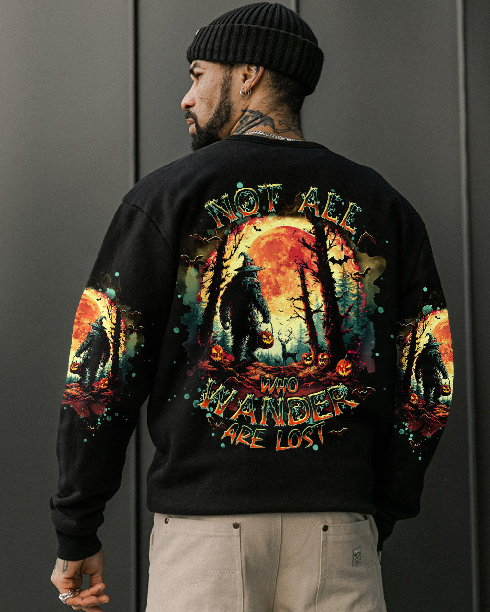 NOT ALL WHO WANDER ARE LOST BIGFOOT HALLOWEEN ALL OVER PRINT - TLNT1309241