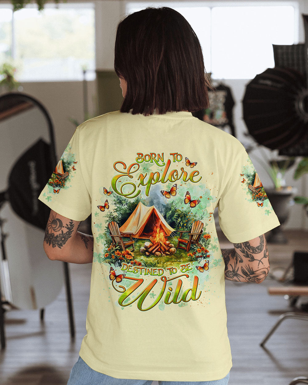 BORN TO EXPLORE DESTINED TO BE WILD ALL OVER PRINT - TLNT1709242