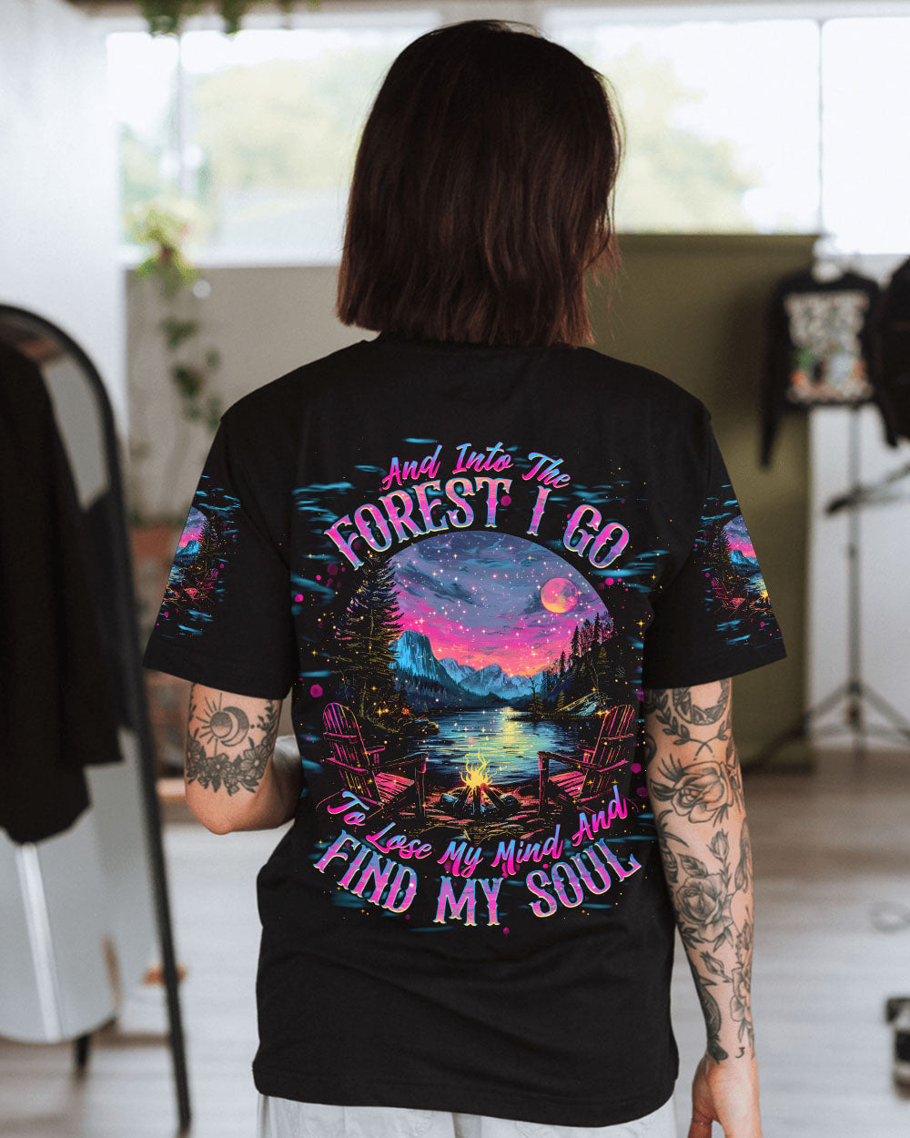 AND INTO THE FOREST I GO CAMPFIRE ALL OVER PRINT - TLNT1902251