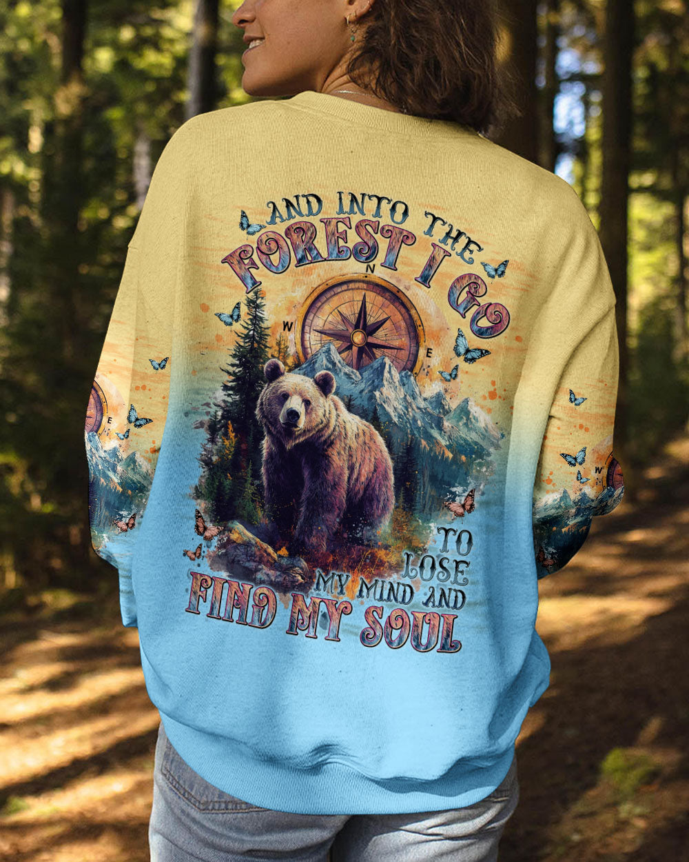 AND INTO THE FOREST I GO BEAR ALL OVER PRINT  - TLNT1903251