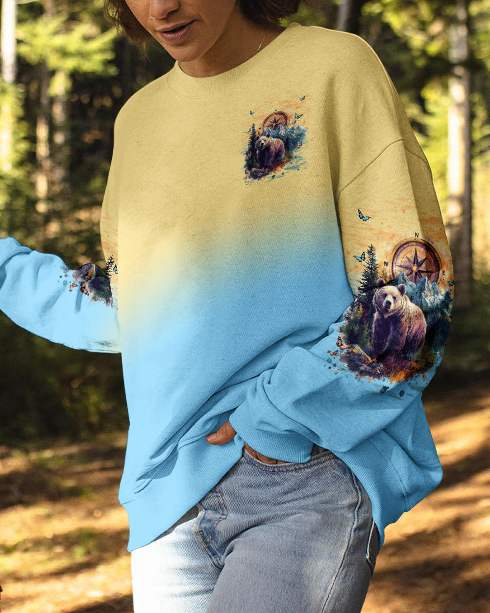 AND INTO THE FOREST I GO BEAR ALL OVER PRINT  - TLNT1903251