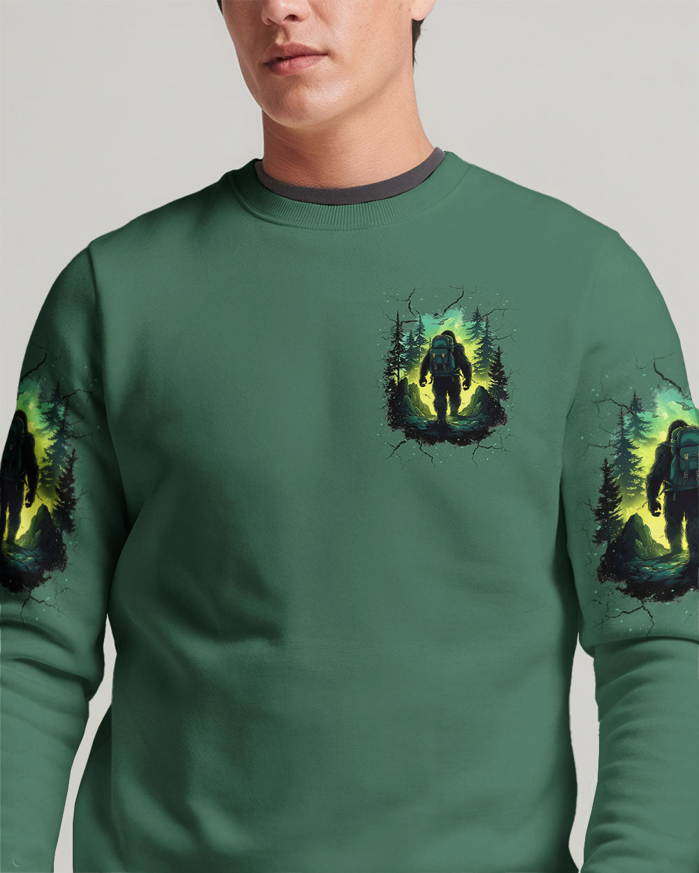 AND INTO THE FOREST I GO BIGFOOT ALL OVER PRINT - TLNT1911252