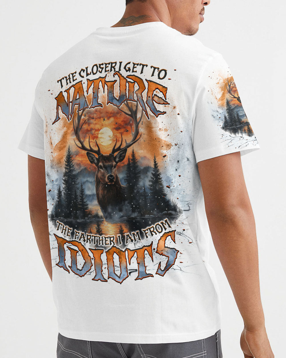 THE CLOSER I GET TO NATURE DEER ALL OVER PRINT - TLNT2001252