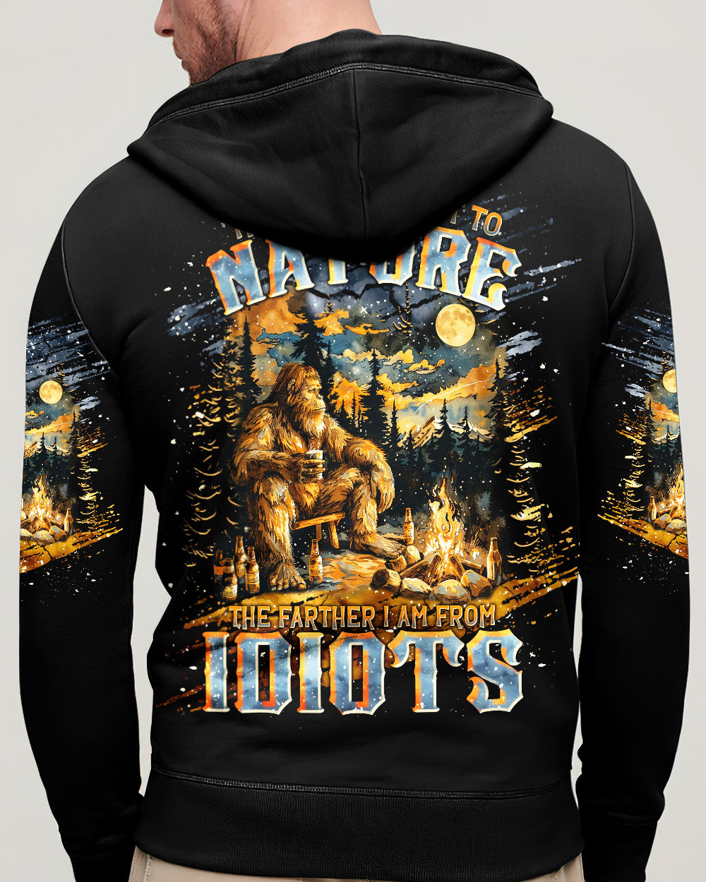 THE CLOSER I GET TO NATURE BIGFOOT ALL OVER PRINT - TLNT2011251